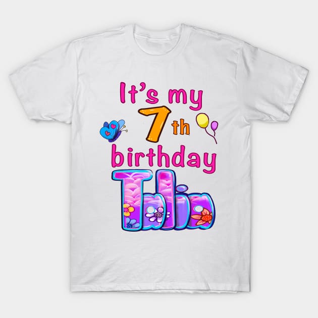 It’s my 7th  birthday Talia T-Shirt by Artonmytee